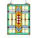 Stained Glass Tiffany Style Mission Design Hanging Window Panel Suncatcher