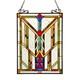 Stained Glass Tiffany Style Mission Design Hanging Window Panel Suncatcher