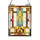 Stained Glass Tiffany Style Mission Design Hanging Window Panel Suncatcher