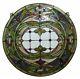 Stained Glass Tiffany Style Round Window Panel 268 Glass Pieces ONE THIS PRICE