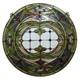 Stained Glass Tiffany Style Round Window Panel Glass Victorian ONE THIS PRICE