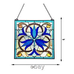 Stained Glass Tiffany Style Victorian Design Hanging Window Panel Suncatcher