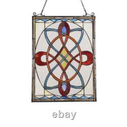 Stained Glass Tiffany Style Victorian Design Hanging Window Panel Suncatcher