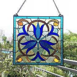 Stained Glass Tiffany Style Victorian Design Hanging Window Panel Suncatcher