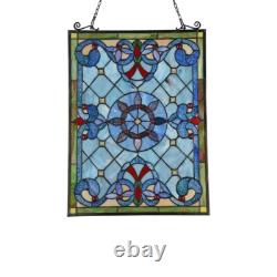Stained Glass Tiffany Style Victorian Design Hanging Window Panel Suncatcher