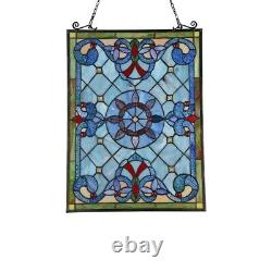 Stained Glass Tiffany Style Victorian Design Hanging Window Panel Suncatcher