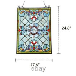 Stained Glass Tiffany Style Victorian Design Hanging Window Panel Suncatcher
