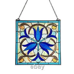 Stained Glass Tiffany Style Victorian Design Hanging Window Panel Suncatcher