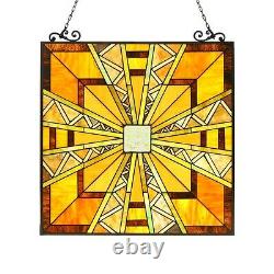 Stained Glass Tiffany Style Window Panel Arts & Crafts LAST ONE THIS PRICE