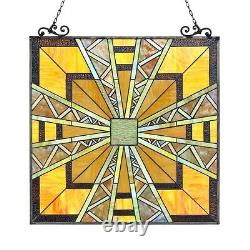 Stained Glass Tiffany Style Window Panel Arts & Crafts LAST ONE THIS PRICE