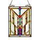 Stained Glass Tiffany Style Window Panel Arts & Crafts Matching Handcrafted