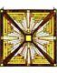 Stained Glass Tiffany Style Window Panel Mission Arts & Crafts Suncatcher Decor