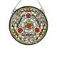 Stained Glass Tiffany Style Window Panel Rose Flower Floral Design 23.9D