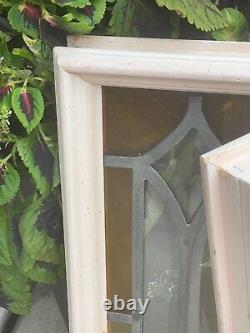 Stained Glass Transom panel 37 1/2 Long by 9 1/2 Wood Framed