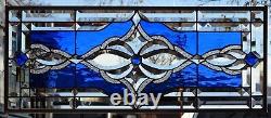 Stained Glass Transom window HANGING PANEL 29 1/2 X 13 incl hooks