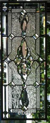 Stained Glass Transom window HANGING PANEL 30 X 12 3/4 incl hooks