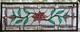 Stained Glass Transom window HANGING PANEL 32 1/2 X 13 incl hooks