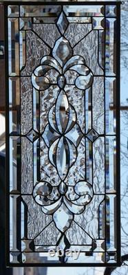 Stained Glass Transom window HANGING PANEL 32 X 15 incl hooks