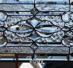 Stained Glass Transom window HANGING PANEL 32 X 15 incl hooks