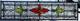 Stained Glass Transom window HANGING PANEL 32 X 8 1/2 incl hooks