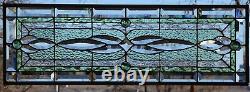 Stained Glass Transom window HANGING PANEL 33 X 11 3/4 incl hooks