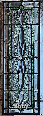 Stained Glass Transom window HANGING PANEL 33 X 11 3/4 incl hooks