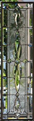 Stained Glass Transom window HANGING PANEL 34 1/2 X 10 1/2 incl hooks