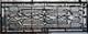 Stained Glass Transom window HANGING PANEL 34 1/4 X 13 incl hooks