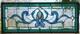 Stained Glass Transom window HANGING PANEL 34 1/4 X 14 1/2 incl hooks