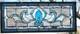 Stained Glass Transom window HANGING PANEL 341/2 X 14 including the hooks