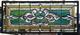 Stained Glass Transom window HANGING PANEL 35 3/4 X 16 incl hooks