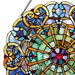 Stained Glass Victorian Design Round Window Panel 23 LAST ONE THIS PRICE