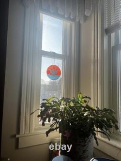 Stained Glass Whale Tail Ocean Sun Suncatcher Window Panel