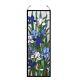 Stained Glass Window Door Panel Iris Floral Tiffany Style 12 x 32 MATCHING PAIR