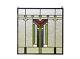 Stained Glass Window Frank Lloyd Wright Inspd Panel Prairie Wheat 20 x 20