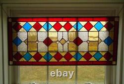 Stained Glass Window Geometrical Transom Suncatcher Panel