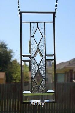 Stained Glass Window Hanging Clear 19.5x7.5HMD -USA