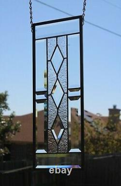 Stained Glass Window Hanging Clear 19.5x7.5HMD -USA