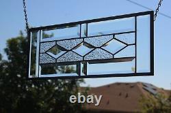 Stained Glass Window Hanging Clear 19.5x7.5HMD -USA