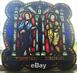Stained Glass Window Hanging Panel, Leaded painted glass
