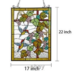 Stained Glass Window Hangings, Gorgerous Square Tiffany Glass Window Panel Sun