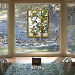 Stained Glass Window Hangings, Gorgerous Square Tiffany Glass Window Panel Sun