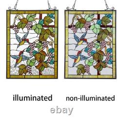 Stained Glass Window Hangings, Gorgerous Square Tiffany Glass Window Panel Sun