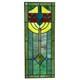 Stained Glass Window Pane In Hand Made Leaded Glass Art Deco Pattern