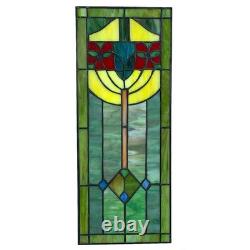 Stained Glass Window Pane in Hand Made Leaded Glass Art Deco Pattern