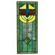Stained Glass Window Pane in Hand Made Leaded Glass Art Deco Pattern