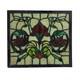 Stained Glass Window Pane in Hand Made Leaded Glass with Floral Pattern Small