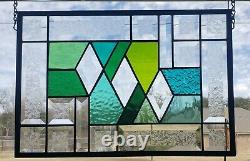 Stained Glass Window Panel -15 1/2 x 10 1/2 HMD -Usa