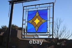 Stained Glass Window Panel -15 1/2 x 15 1/2 HMD -Usa