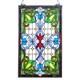 Stained Glass Window Panel, 17x29 in, Tiffany Style Hanging Transom Window